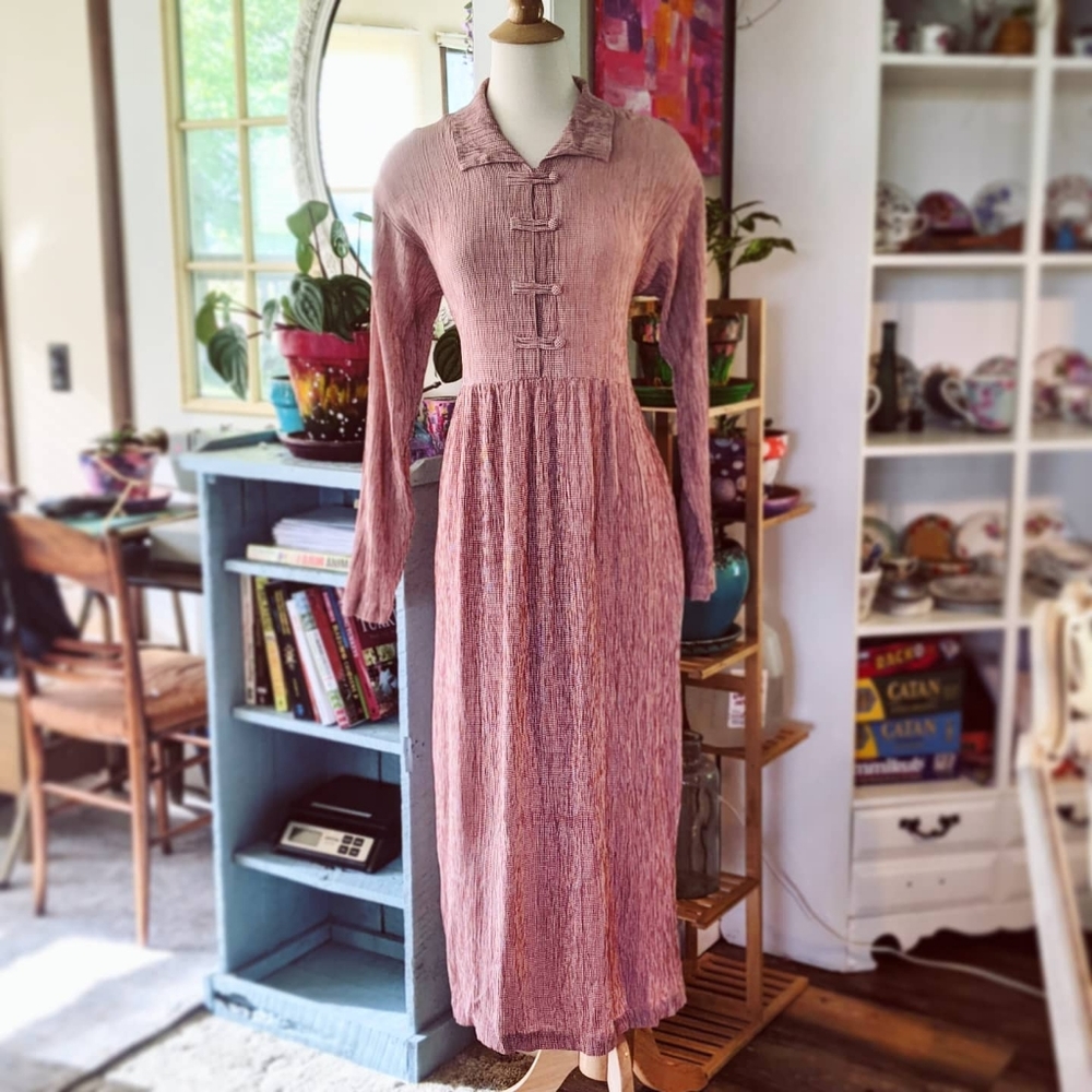 Vintage Red Gingham Dress